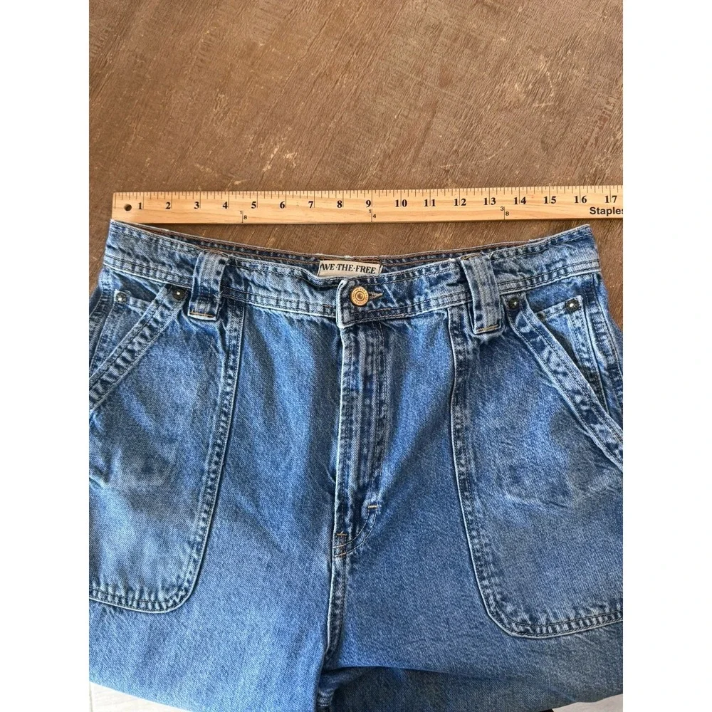 Free People We The Free Haywire High-Rise Wide‎ Leg Jeans Blue Size 31